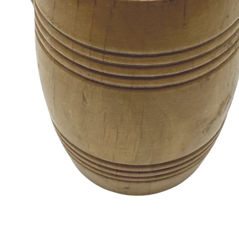 Vintage Made in Italy Wood Barrel Salt Shaker and Pepper‎ Mill Grinder Set